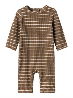 Lil' Atelier Fredo LS UV-Badeanzug – Shitake