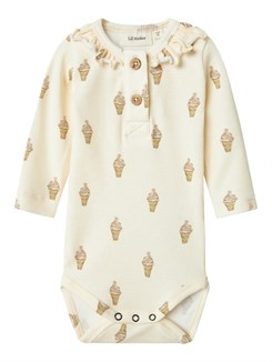 Lil' Atelier Gavo LS schlanker Body - Eiscreme