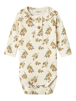 Lil' Atelier Gavo LS schlanker Body – Turteltaube-Zitrone