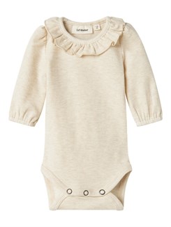Lil' Atelier Darla LS schlanker Body – Turtledove Melange