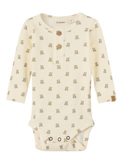 Lil' Atelier Gavo LS schlanker Body – Turtledove Teddy