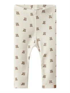 Schlanke Leggings von Lil' Atelier Gavo – Turteltauben-Teddy