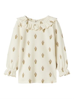 Lil' Atelier Gavo LS schmales Top – Turteltaubeneis