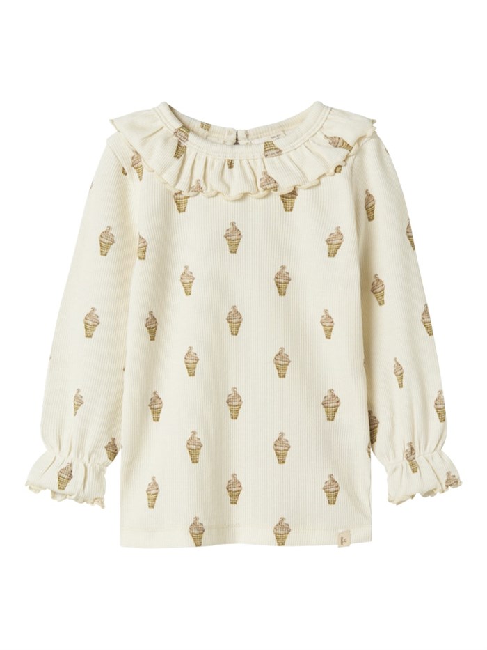 Lil\' Atelier Gavo LS slim Top - Turtledove ice cream