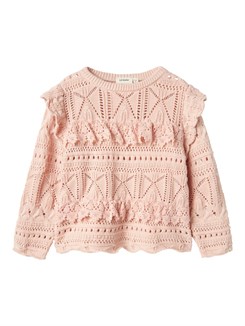 Lil' Atelier Damia LS locker gestrickt – Pfirsichpeitsche
