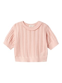 Lil' Atelier Faria SS-Losestrick-T-Shirt – Peach Whip