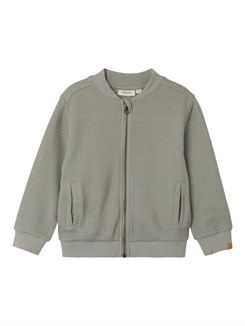 Lil' Atelier Defne LS Sweat-Cardigan – Forest Fog