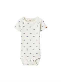 Lil' Atelier Fleura SS schlanker Body – Vapour Blue