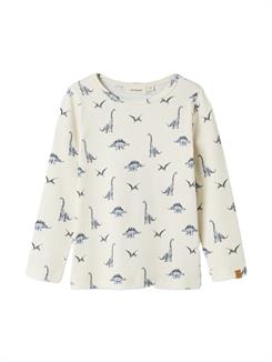 Lil' Atelier Geo LS Slim Top – Turtledove Dino