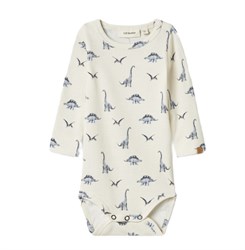 Lil' Atelier Geo LS schlanker Body – Turtledove Dino
