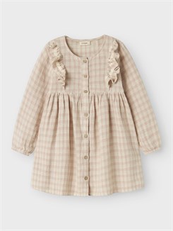 Lil' Atelier Dagmar LS lockeres Kleid – Pfirsichpeitsche