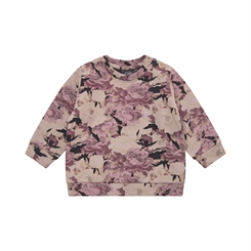 Sofie Schnoor Sweatshirt Alexina - Black/purple flowers mix