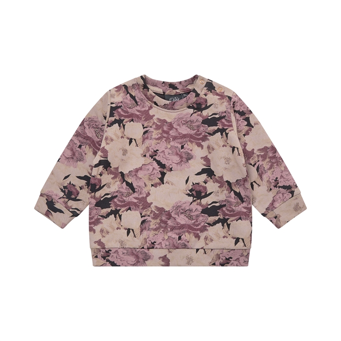 Sofie Schnoor Sweatshirt Alexina - Black/purple flowers mix