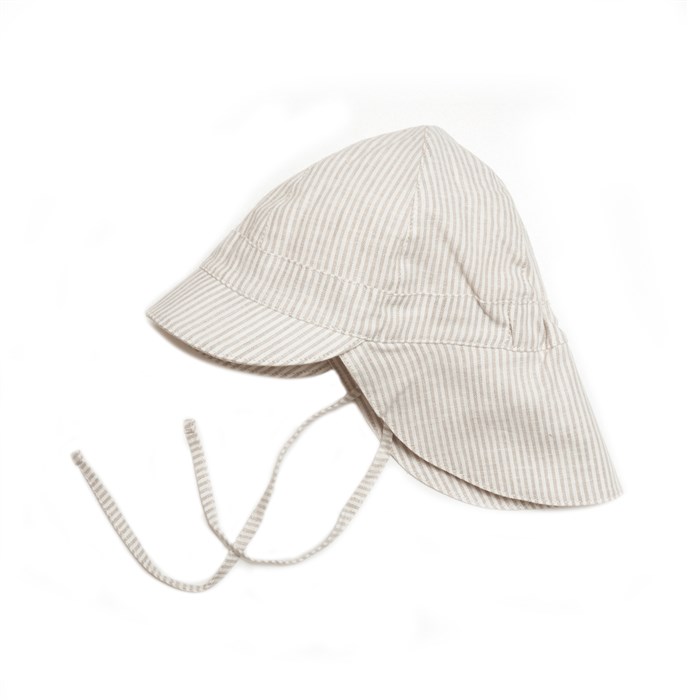 Huttelihut Safari sommerhat - striped - Off-white