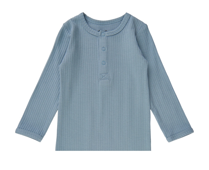 Soft Gallery Jason T-Shirt mit breiter Rippe – Dusty Blue