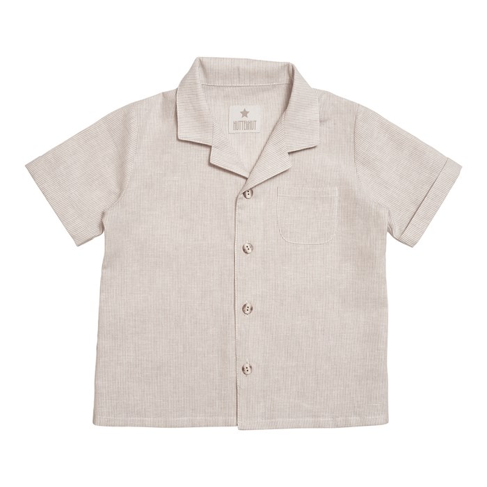 Huttelihut Summer shirt - striped - Camel