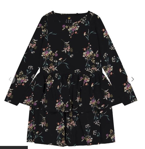 The New Iris dress - Black Beauty Flower AOP