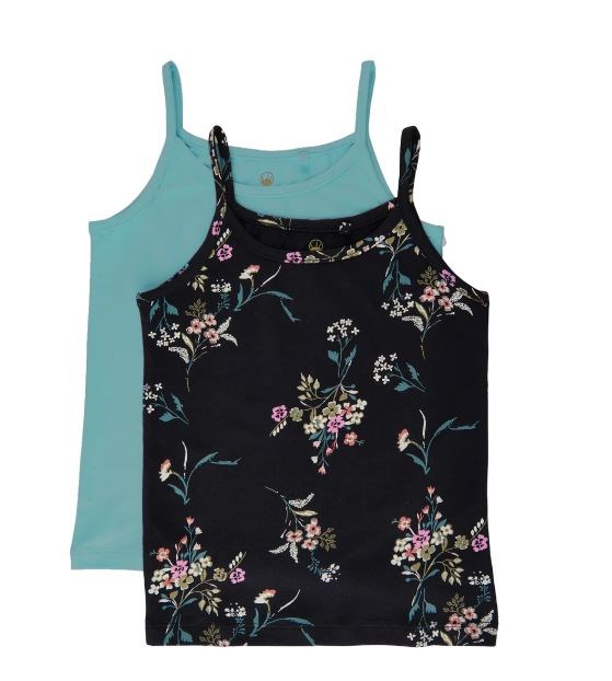 The New tanktop - 2-pak - Black Beauty Flower AOP