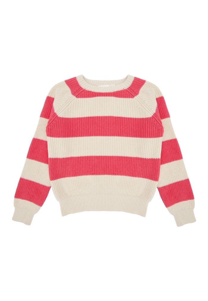 The New Olly uni stripes pullover - Geranium