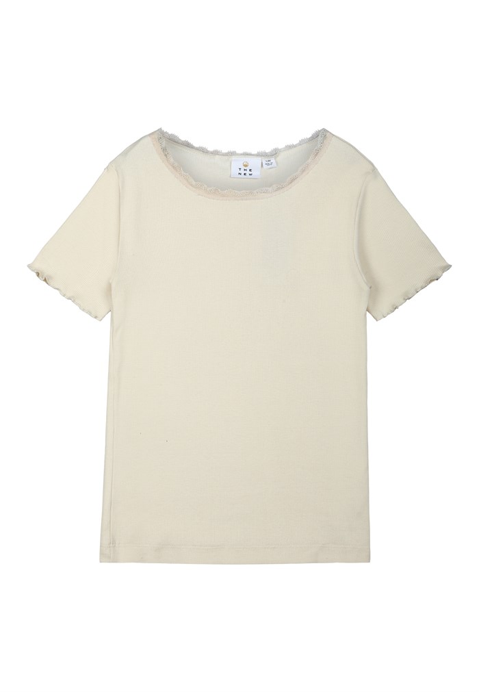 The New Kenya rib T-shirt SS - White Swan