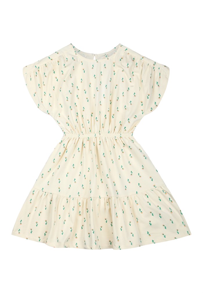 The New Kaisa SL dress - White Swan Small Flower AOP