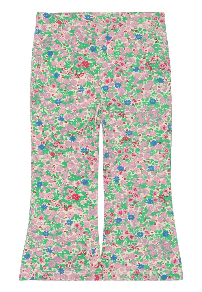 The New Jnille flared pants - Multi Flower AOP