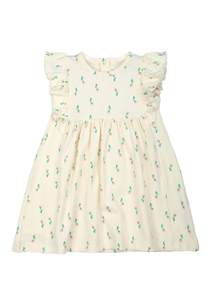 The New Kenzie SS dress - White Swan Small Flower AOP