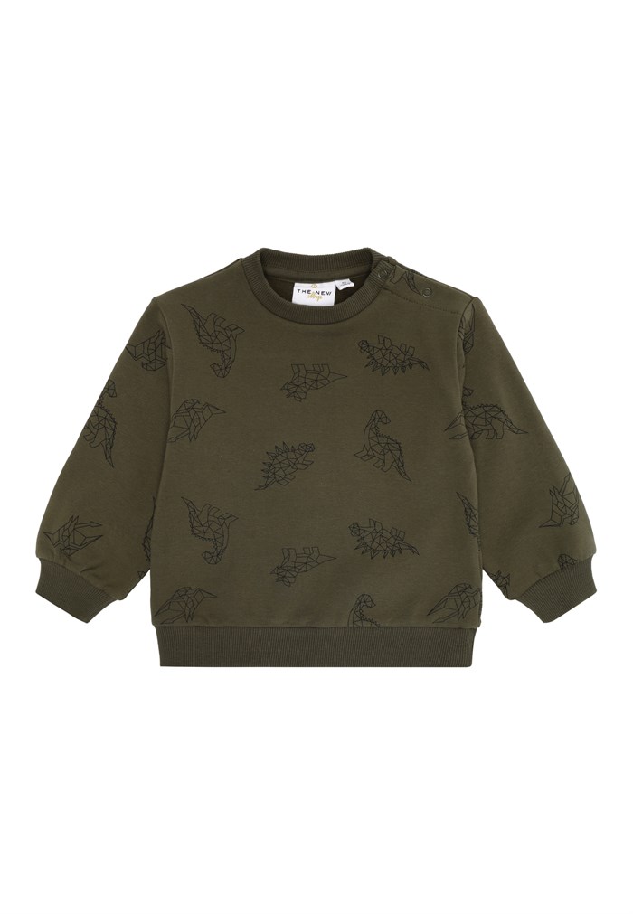 The New Laurent LS sweatshirt - Ivy Green Dino AOP