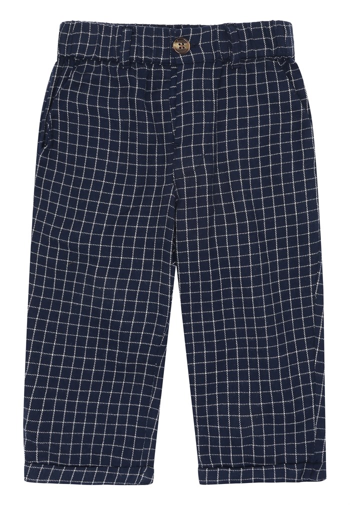 The New Loke Chinos - Navy Blazer Check AOP