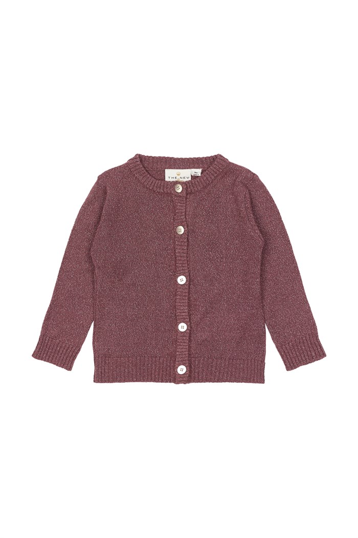 The New Eve Glitter Cardigan - Crushed Berry