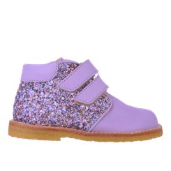 Angulus Glitzerschuhe mit Klettverschluss – Flieder/Konfetti-Glitzer