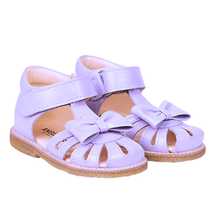 Angulus sandal med sløjfe og velcro - Lilac