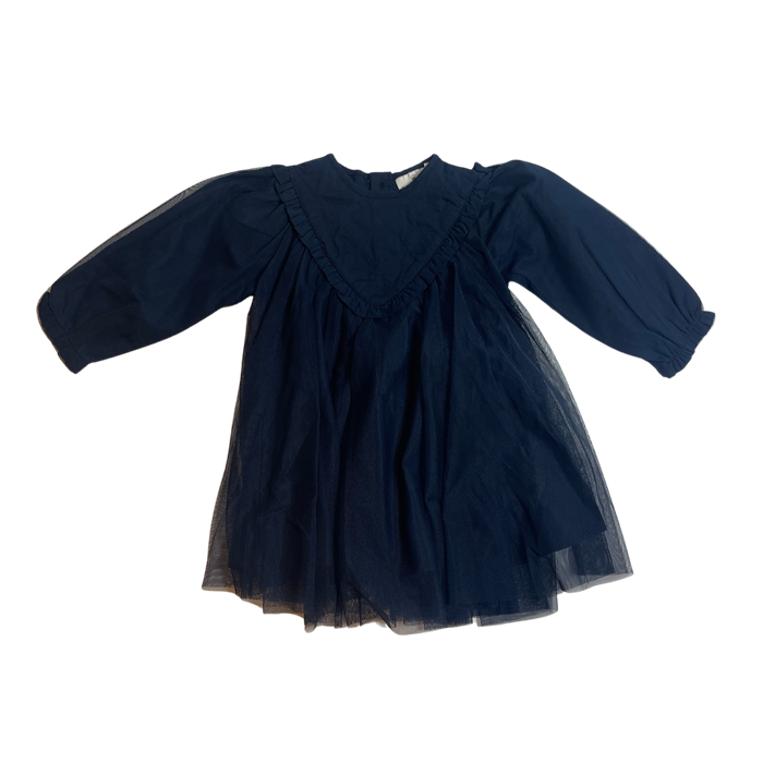 The New Libby LS rib dress - Navy Blazer