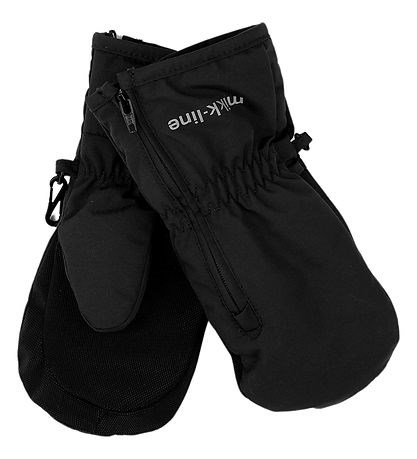 Mikk-line Nylon Mittens w/zipper - Black